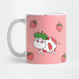 Strawberry Cow and Strawberries Mug